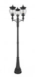 Z-Lite Davina 4 Light Outdoor Post Mounted Fixture in Black Finish Model: 5016PHBR-3-564P-BK