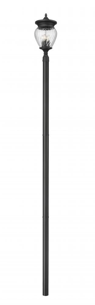 Z-Lite Davina 4 Light Outdoor Post Mounted Fixture in Black Finish Model: 5016PHBR-5009P120-BK