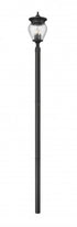 Z-Lite Davina 4 Light Outdoor Post Mounted Fixture in Black Finish Model: 5016PHBR-5009P96-BK
