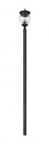 Z-Lite Davina 4 Light Outdoor Post Mounted Fixture in Black Finish Model: 5016PHBR-5009P96-BK