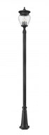 Z-Lite Davina 4 Light Outdoor Post Mounted Fixture in Black Finish Model: 5016PHBR-5011P-BK