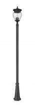 Z-Lite Davina 4 Light Outdoor Post Mounted Fixture in Black Finish Model: 5016PHBR-519P-BK
