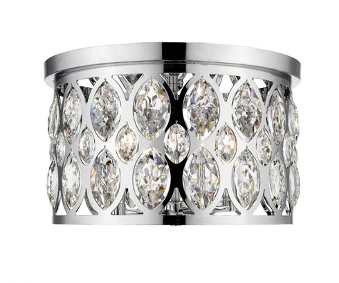 Z-Lite Dealey 4 Light Flush Mount in Chrome Finish Model: 6010F15CH