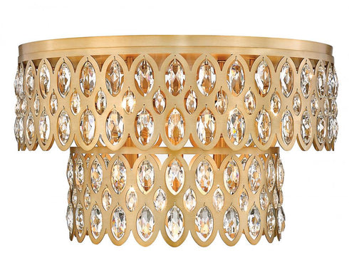 Z-Lite Dealey 9 Light Flush Mount in Heirloom Brass Finish Model: 822F20-HB