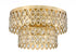 Z-Lite Dealey 9 Light Flush Mount in Heirloom Brass Finish Model: 822F20-HB