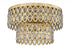 Z-Lite Dealey 9 Light Flush Mount in Heirloom Brass Finish Model: 822F20-HB