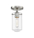 Z-Lite Delaney 1 Light Flush Mount in Brushed Nickel Finish Model: 471F1-BN