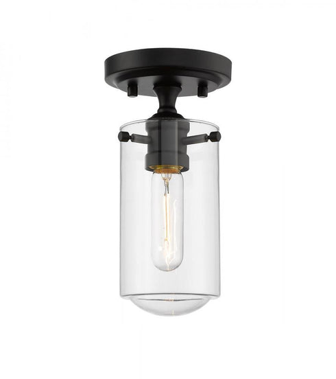 Z-Lite Delaney 1 Light Flush Mount in Brushed Nickel Finish Model: 471F1-BN