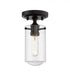 Z-Lite Delaney 1 Light Flush Mount in Brushed Nickel Finish Model: 471F1-BN