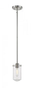 Z-Lite Delaney 1 Light Pendant in Brushed Nickel Finish Model: 471MP-BN