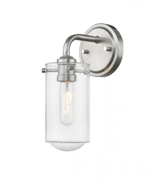 Z-Lite Delaney 1 Light Wall Sconce in Brushed Nickel Finish Model: 471-1S-BN
