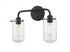 Z-Lite Delaney 2 Light Vanity in Brushed Nickel Finish Model: 471-2V-BN