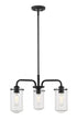 Z-Lite Delaney 3 Light Chandelier in Matte Black Finish Model: 471-3MB