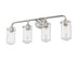 Z-Lite Delaney 4 Light Vanity in Brushed Nickel Finish Model: 471-4V-BN