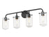 Z-Lite Delaney 4 Light Vanity in Brushed Nickel Finish Model: 471-4V-BN