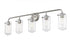 Z-Lite Delaney 5 Light Vanity in Brushed Nickel Finish Model: 471-5V-BN