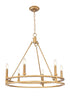 Z-Lite Dennison 6 Light Chandelier in Matte Black Finish Model: 4005-6MB