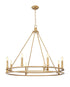 Z-Lite Dennison 8 Light Chandelier in Matte Black Finish Model: 4005-8MB