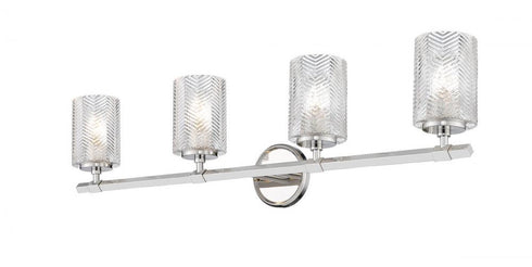 Z-Lite Dover Street 4 Light Vanity in Polished Nickel Finish Model: 1934-4V-PN