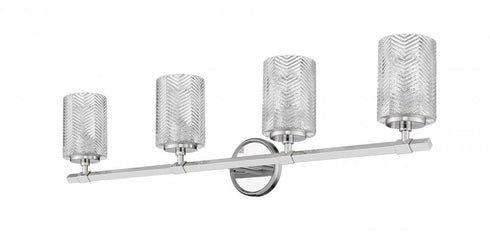 Z-Lite Dover Street 4 Light Vanity in Polished Nickel Finish Model: 1934-4V-PN