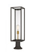 Z-Lite Dunbroch 1 Light Outdoor Pier Mounted Fixture in Black Finish Model: 584PHBR-553PM-BK