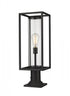 Z-Lite Dunbroch 1 Light Outdoor Pier Mounted Fixture in Black Finish Model: 584PHMR-533PM-BK