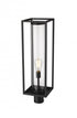 Z-Lite Dunbroch 1 Light Outdoor Post Mount Fixture in Black Finish Model: 584PHBR-BK