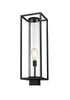 Z-Lite Dunbroch 1 Light Outdoor Post Mount Fixture in Black Finish Model: 584PHBS-BK
