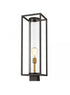 Z-Lite Dunbroch 1 Light Outdoor Post Mount Fixture in Black Finish Model: 584PHBS-BK