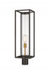 Z-Lite Dunbroch 1 Light Outdoor Post Mount Fixture in Deep Bronze + Outdoor Brass Finish Model: 584PHBR-DBZ-OBS