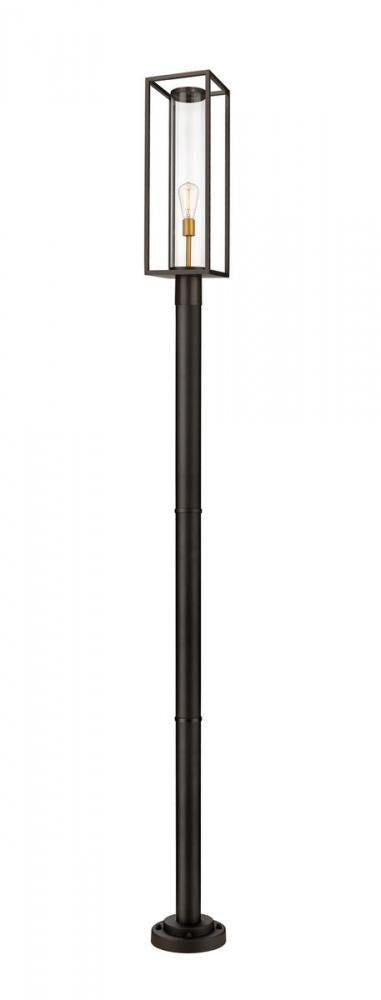 Z-Lite Dunbroch 1 Light Outdoor Post Mounted Fixture in Black Finish Model: 584PHBR-567P-BK
