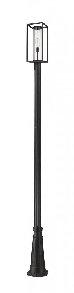 Z-Lite Dunbroch 1 Light Outdoor Post Mounted Fixture in Black Finish Model: 584PHMR-519P-BK