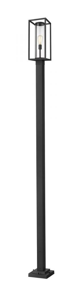 Z-Lite Dunbroch 1 Light Outdoor Post Mounted Fixture in Black Finish Model: 584PHMS-536P-BK