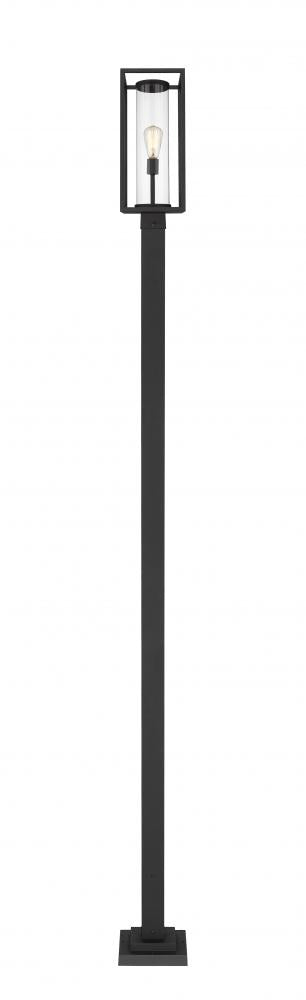 Z-Lite Dunbroch 1 Light Outdoor Post Mounted Fixture in Black Finish Model: 584PHMS-536P-BK