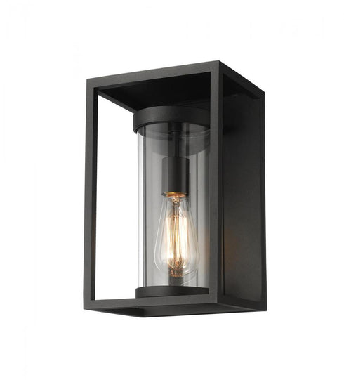 Z-Lite Dunbroch 1 Light Outdoor Wall Light in Black Finish Model: 584S-BK