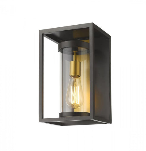 Z-Lite Dunbroch 1 Light Outdoor Wall Light in Black Finish Model: 584S-BK