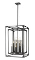 Z-Lite Easton 12 Light Chandelier in Matte Black Finish Model: 3038-12MB