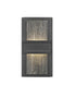 Z-Lite Eclipse 2 Light Outdoor Wall Light in Black Finish Model: 577S-BK-LED