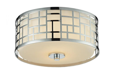 Z-Lite Elea 2 Light Flush Mount in Chrome Finish Model: 328F12-CH