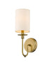 Z-Lite Ella 1 Light Wall Sconce in Brushed Nickel Finish Model: 809-1S-BN