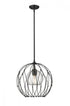 Z-Lite Elle 1 Light Pendant in Matte Black Finish Model: 1940P16-MB