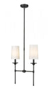 Z-Lite Emily 2 Light Linear Chandelier in Matte Black Finish Model: 3033-2L-MB