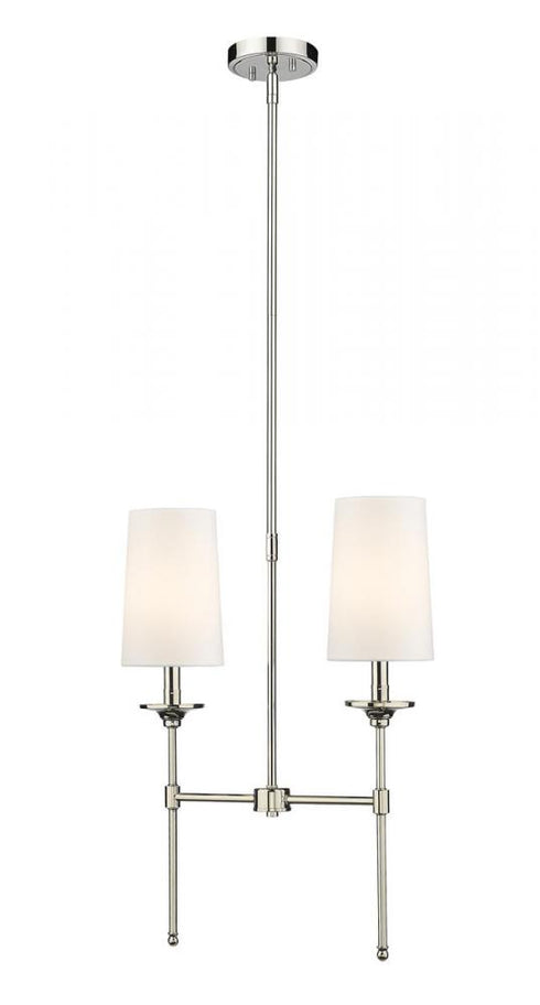 Z-Lite Emily 2 Light Linear Chandelier in Matte Black Finish Model: 3033-2L-MB