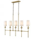 Z-Lite Emily 5 Light Linear Chandelier in Matte Black Finish Model: 3033-5L-MB