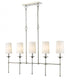 Z-Lite Emily 5 Light Linear Chandelier in Matte Black Finish Model: 3033-5L-MB