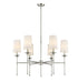 Z-Lite Emily 6 Light Chandelier in Brushed Nickel Finish Model: 3033-6BN