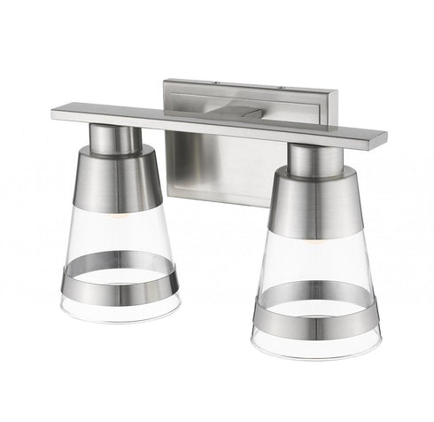 Z-Lite Ethos 2 Light Vanity in Brushed Nickel Finish Model: 1921-2V-BN-LED