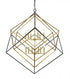 Z-Lite Euclid 12 Light Chandelier in Chrome + Matte Black Finish Model: 457-12CH-MB