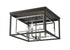 Z-Lite Euclid 4 Light Flush Mount in Chrome + Matte Black Finish Model: 457F-CH-MB