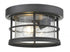 Z-Lite Exterior Additions 1 Light Outdoor Flush Mount in Black Finish Model: 555F-BK